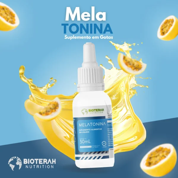 Suplemento para o sono de melatonina em gotas da Bioterah.