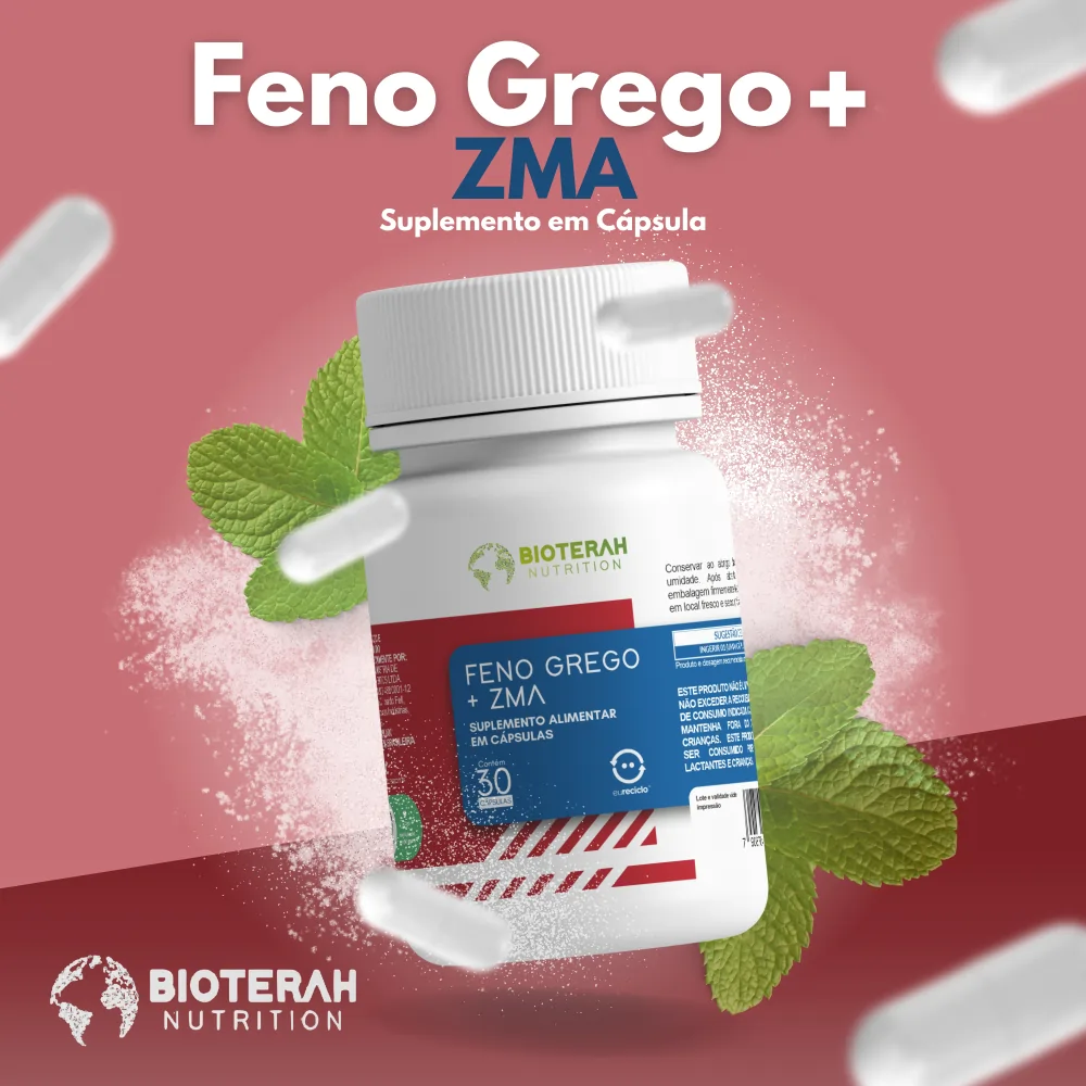 Suplemento de feno grego + ZMA da Bioterah Nutrition.
