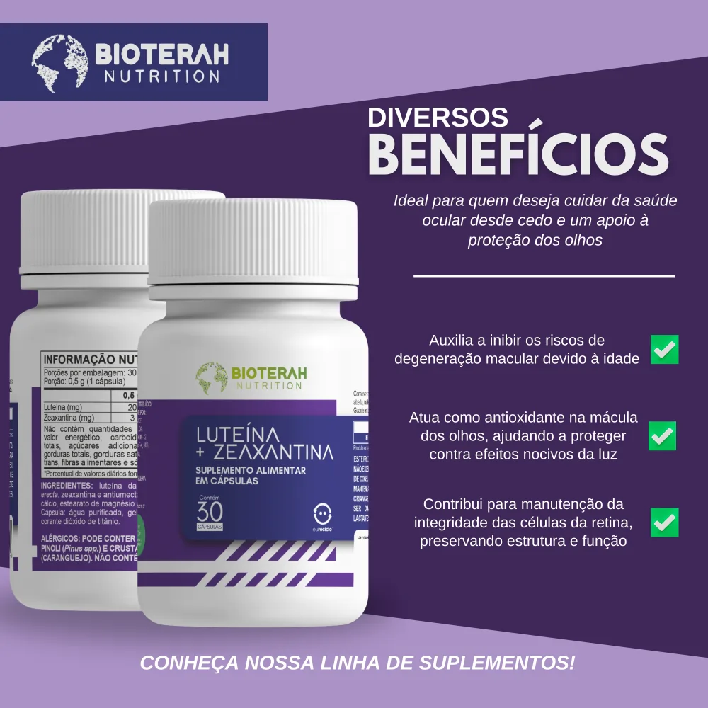 Luteína + Zeaxantina – Suplemento para a Visão
